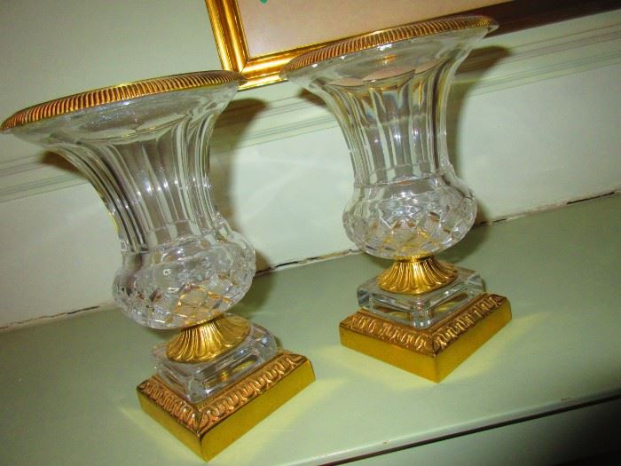 Diminutive French vases with ormolu