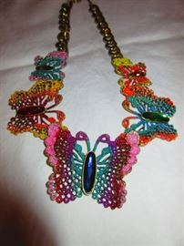 Whimsical costume butterfly necklace