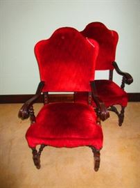 Jacobean style armchairs
