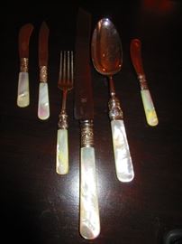 Mother of pearl handled table wares