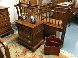 Matching oak nightstand. Spindled oak headboard (queen or full)