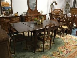 Vintage table with extensions. 