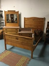 Eastlake Spoon Carved bedroom set