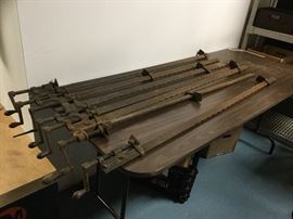 Antique heavy duty steel bar clamps