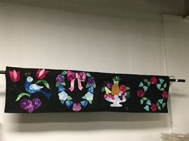 Handmade appliqués valance