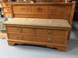 Oak cedar chest