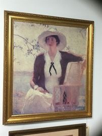 “ My Daughter, Elisabeth by Frank Weston Benson. Circa 1914. Giclee Print. 29” by 33”