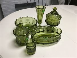 Vintage Fostoria coin glass collection 