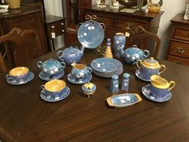 Blue lusterware vintage china...Japan