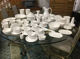 Beautiful Pfalzgraff Heritage White China... 50+ piece set. Mint condition. 