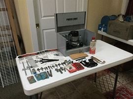 Portacable router with bits