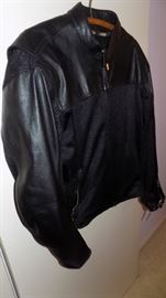 mens moto leather/mesh jacket