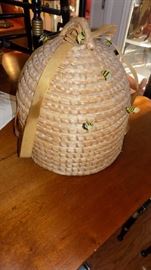 vintage bee hive basket