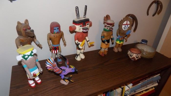 carved Kachina dolls