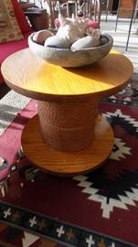 handcrafted spool table