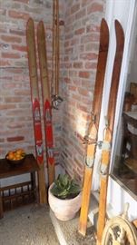 vintage snow skis