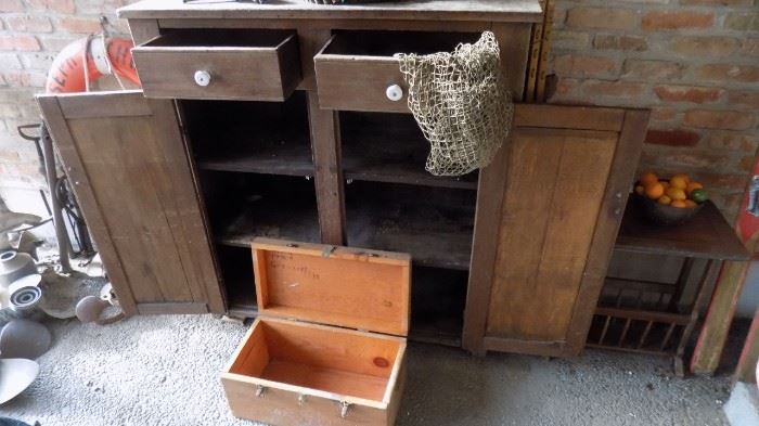 old wooden cabinet