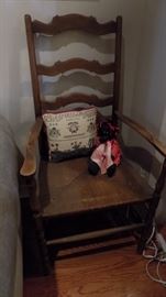 antique ladderback chair