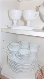 milk glass dishes