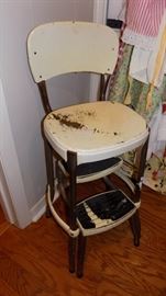 vintage step stool chair