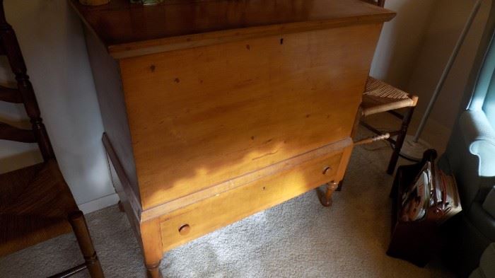 antique pine grain bin (tack cabinet)