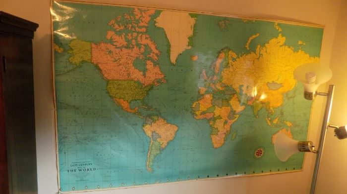 vintage world map