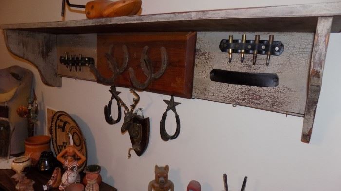 wall shelf with a western theme