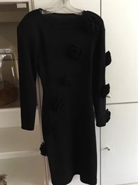 VINTAGE "POM POM" BLACK DRESS