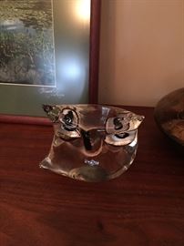 GINO CENEDESE MURANO GLASS OWL