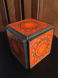 ORANGE DANISH CUBE POTTERY