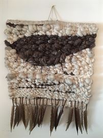 MID CENTURY MODERN HAITIAN COTTON VINTAGE WALL HANGING