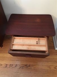 DANISH MODERN SIDE TABLE (INNER DRAWER SHOWN)