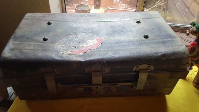Vintage metal suitcase