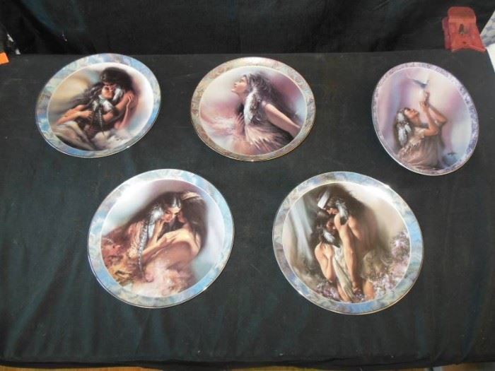 5 Indian Collector Plates...