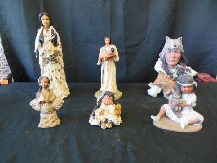 6 Indian Figurines...