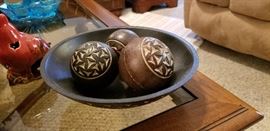 Wooden Bowl and Decorative Balls