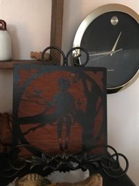 Silhouette on wood,