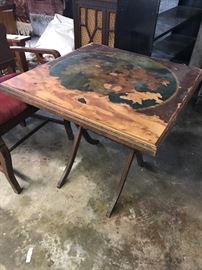 Wood folding table