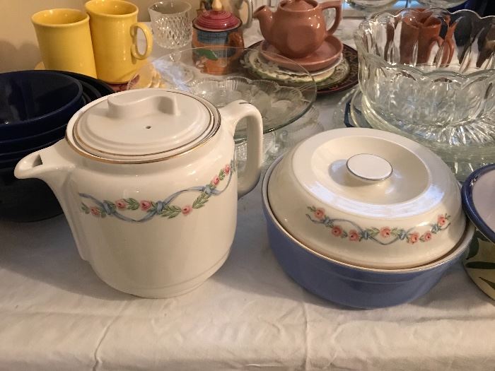 Vintage Hall Coffee Pot and Covered Dish