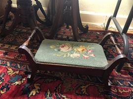 Needlepoint Foot Stool