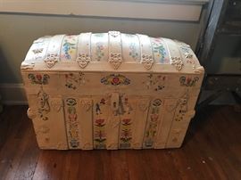 Wonderful camel steamer trunk