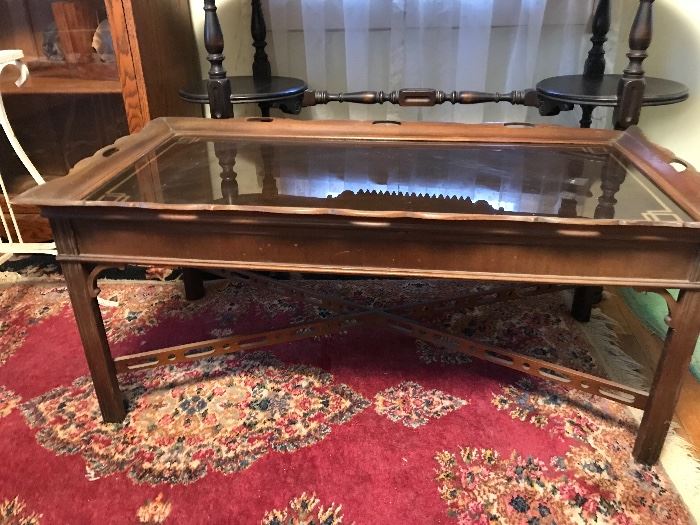 1940-50's glass top table