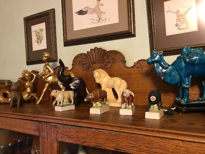 Wonderful figurine and animal collections throughout house