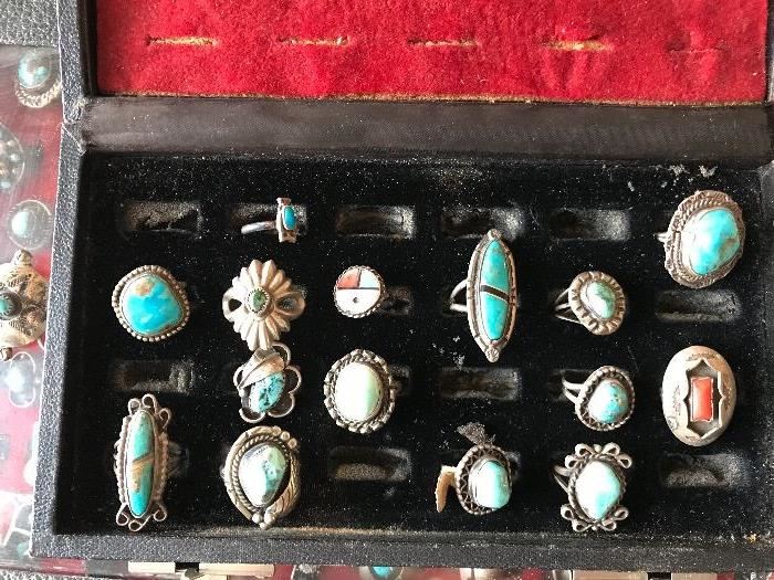 Huge collection of Turq and Silver jewelry - Will be sold on Thursday and Saturday.