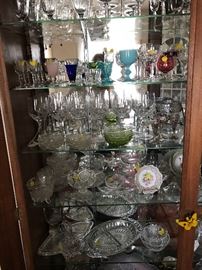 Wonderful cut glass, stem glasses, crystal, depression glass