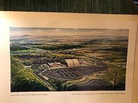 Artist Rendering of Sports Complex with rolling roof.