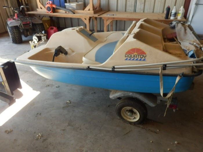 Paddle boat and trailer