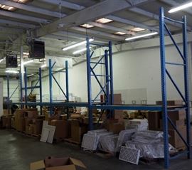 Heavy Duty Pallet Racks, 11 Ft x 9 Ft x 3 Ft, Qty 4 Sections