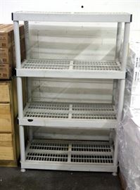 Keter Hard Plastic Storage Shelf With 4 Shelves, 55" x 36" x 18"