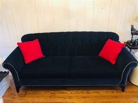Arhaus Blue Upholstered Blue Couch 88L x 36D x 34H